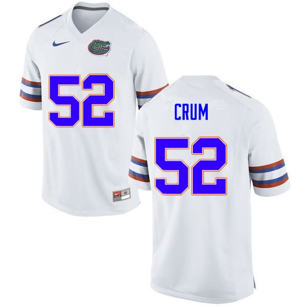 NCAA Florida Gators Quaylin Crum Men's #52 Nike White Stitched Authentic College Football Jersey JXD5764GD